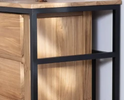 Hot Meuble sous vasque contemporain en teck 120 cm