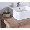 Sale Meuble sous vasque simple en manguier massif 80cm 2 portes "Maestro" Meuble Sous Vasque