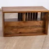 Clearance Meuble sous vasque à suspendre 90 cm "Bulle" en manguier foncé Meuble Sous Vasque