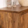 Sale Meuble sous vasque suspendu 120 cm en manguier foncé "Nani" façades bi-texturées Meuble Sous Vasque