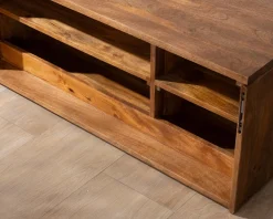 Sale Meuble sous vasque suspendu 120 cm en manguier foncé 