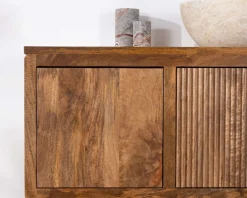 Sale Meuble sous vasque suspendu 120 cm en manguier foncé 