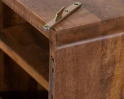 Discount Meuble sous vasque suspendu 140 cm en manguier foncé