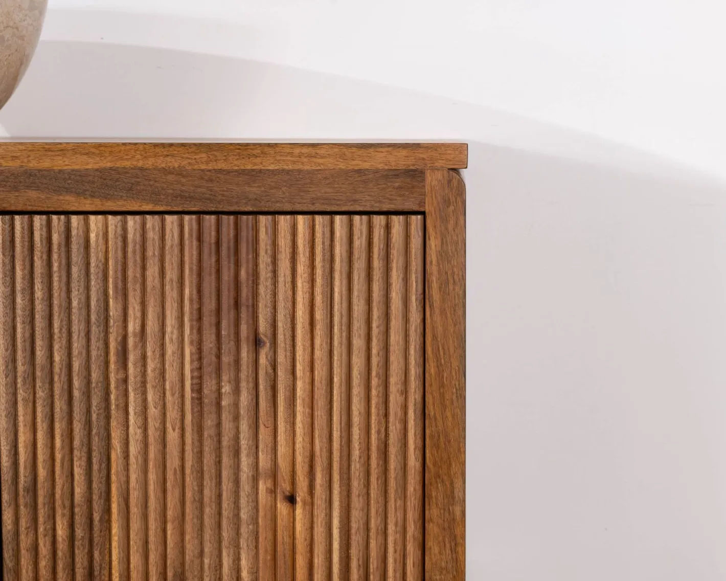 Discount Meuble sous vasque suspendu 140 cm en manguier foncé "Nani" façades bi-texturées Meuble Sous Vasque