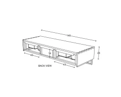 Outlet Meuble sous vasque suspendu en teck avec porte serviette 140 cm 