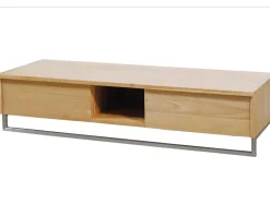 Outlet Meuble sous vasque suspendu en teck avec porte serviette 140 cm 