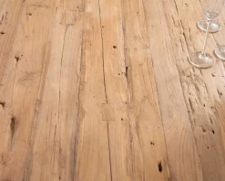 Hot Meuble télé arrondi et façades cannelées en teck recyclé 