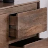 Hot Meuble télé 160 cm design épuré Japandi "Geta" en manguier massif Meuble Télé