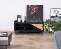 Hot Meuble télé 140 cm en bois massif 