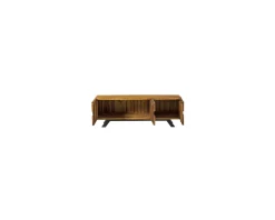 Clearance Meuble télé 160 cm en teck recyclé "Copley" esprit nature brute Meuble Télé