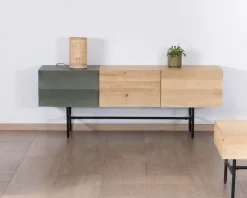 Best Meuble télé design métal noir bois bicolore 
