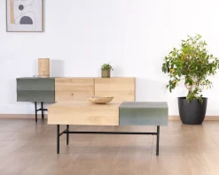 Best Meuble télé design métal noir bois bicolore 
