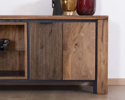 Outlet Meuble télé 175 en palissandre et acacia avec éclairage LED 