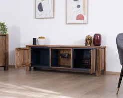 Outlet Meuble télé 175 en palissandre et acacia avec éclairage LED 