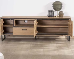 Online Meuble télé industriel en acacia 180 cm 