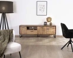 Online Meuble télé industriel en acacia 180 cm 