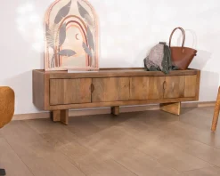 Online Meuble TV bas 180 cm en manguier naturel