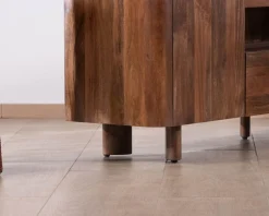 Clearance Meuble TV 175 cm en manguier massif style contemporain minimaliste "Malaké" Meuble Télé