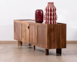 Clearance Meuble TV 175 cm en manguier massif style contemporain minimaliste