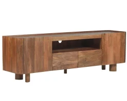 Clearance Meuble TV 175 cm en manguier massif style contemporain minimaliste