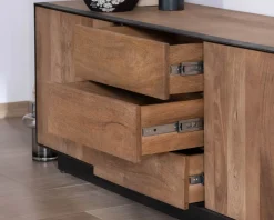 Clearance Meuble TV 150 cm en manguier style épuré 