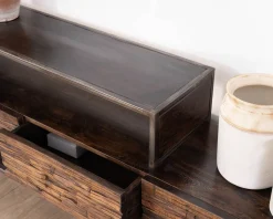 Outlet Meuble TV 195 cm original en bois et métal 