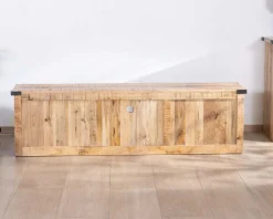 Clearance Meuble TV 160 cm porte coulissante métal et bois