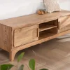 Clearance Meuble TV 160 cm style zen en acacia "Melody" Meuble Télé