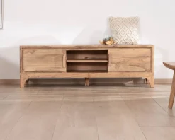 Clearance Meuble TV 160 cm style zen en acacia 