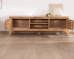 Clearance Meuble TV 160 cm style zen en acacia 