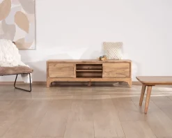 Clearance Meuble TV 160 cm style zen en acacia 