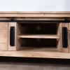 Online Meuble TV industriel 180 cm bois et métal 2 portes 2 niches "Montréal" Meuble Télé