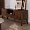 Discount Meuble TV néo-rétro en manguier massif foncé 150 cm "Kaldo" Meuble Télé