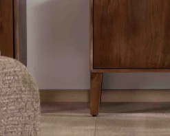 Discount Meuble TV néo-rétro en manguier massif foncé 150 cm "Kaldo" Meuble Télé