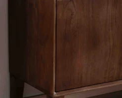 Discount Meuble TV néo-rétro en manguier massif foncé 150 cm 