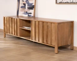 Best Meuble TV rétro-chic en manguier massif naturel 180 cm « Sicaly » Meuble Télé