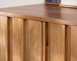 Best Meuble TV rétro-chic en manguier massif naturel 180 cm « Sicaly » Meuble Télé