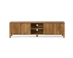 Best Meuble TV rétro-chic en manguier massif naturel 180 cm « Sicaly » Meuble Télé