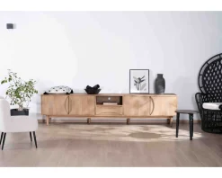 Online Meuble TV XXL 265cm en manguier massif 4 portes et 1 tiroir 