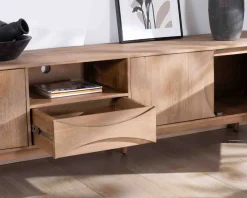 Online Meuble TV XXL 265cm en manguier massif 4 portes et 1 tiroir 