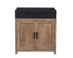 Clearance Meuble évier bois massif 2 portes