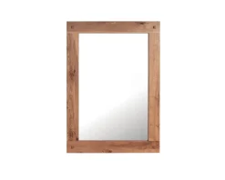 Online Miroir avec cadre en chêne massif 110 x 80 cm "Lodge Casita" Miroir Et Psyché