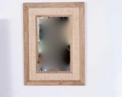 Discount Miroir cadre bois et cannage style rétro romantique "Legacy" Miroir Et Psyché|Décoration