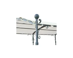 Hot Pergola 6 pieds en métal et toit arrondi 