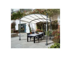 Hot Pergola 6 pieds en métal et toit arrondi 
