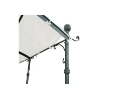 Hot Pergola 6 pieds en métal et toit arrondi 