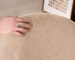Best Petit fauteuil esprit scandinave en tissu duveteux beige