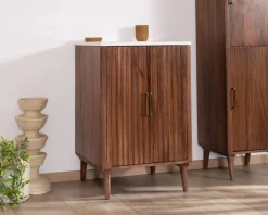 Sale Petit meuble sous vasque en manguier foncé