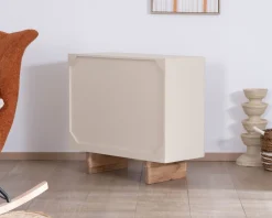 Best Petit rangement design en acacia naturel et finition aspect béton sablé "Miona" Rangement|Buffet Et Bahut
