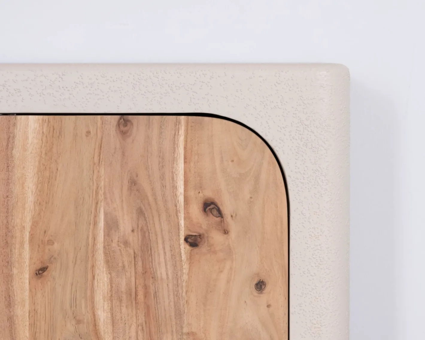 Best Petit rangement design en acacia naturel et finition aspect béton sablé "Miona" Rangement|Buffet Et Bahut